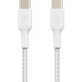 Câble tressé - BELKIN - USB-C vers USB-C - 2 m - Blanc