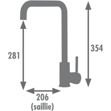 Mitigeur évier - Chromé - Bec orientable - EDOUARD ROUSSEAU - SOTO