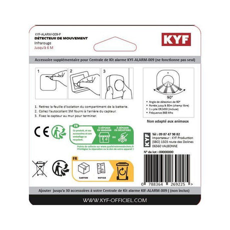 Détecteur de mouvement supplémentaires - KYF - KYF-ALARM-012
