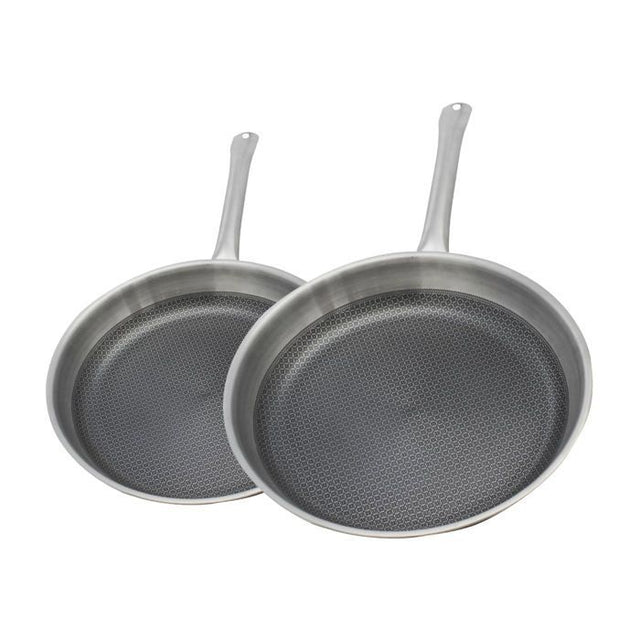 Set de 2 poeles a induction - ELO - Relief Solutions - Inox 18/10 ELODUR Select antiadhésives – Ř?24?et 28?cm
