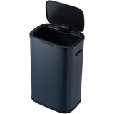 Poubelle de cuisine 60L PORTLAND – Ouverture push par pression – Acier inox Gris – KITCHEN MOVE
