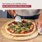 Ensemble de 2 Planches a pizza avec rainures de coupe - FACKELMANN - ō 32 cm