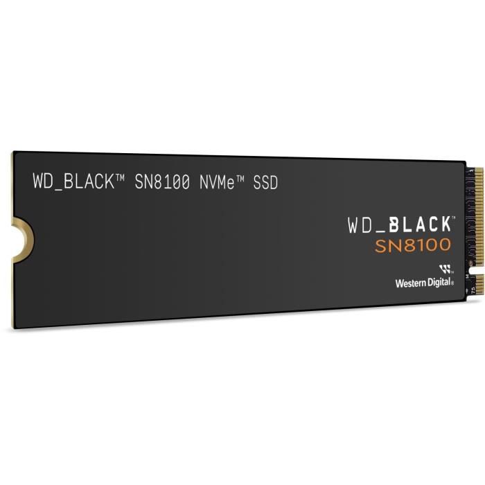 WESTERN DIGITAL - WDS100T1X0M - SSD Interne - Black - SN8100 - NVMe - 1 To