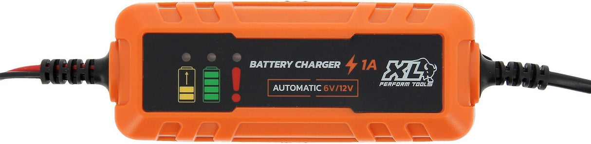 Chargeur batterie auto - XLPT - 1A - 20W - 12V - 3 m - Inclus câble détachable avec cosses a oeillet et crocodile