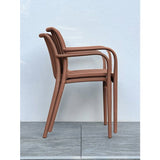 Lot de 2 fauteuils de jardin - CITY GARDEN - Tiago-FT - Empilable - Terracotta