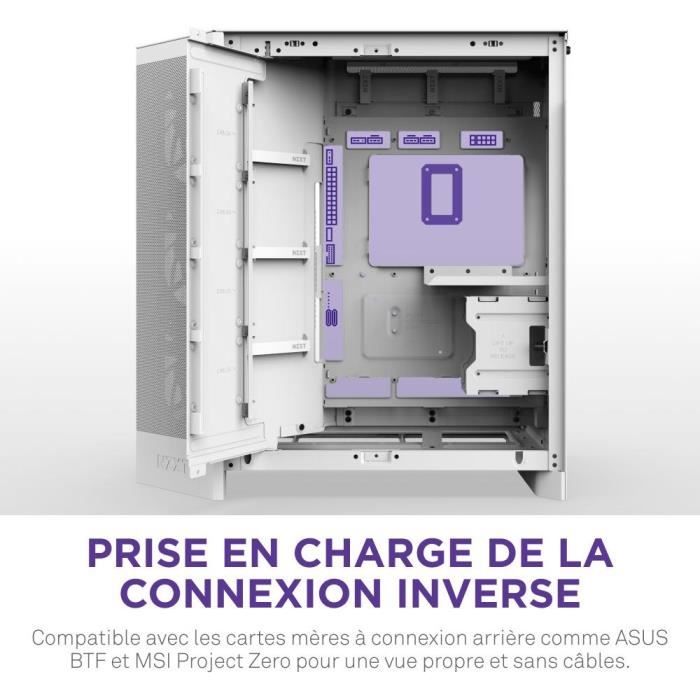 Boitier moyen-tour - NZXT - CM-H92FW-R1 - H9 Flow RGB - Ventilateurs RGB inclus - Blanc