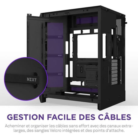 Boitier moyen-tour - NZXT - CM-H92FB-R1 - H9 Flow RGB - Double chambre - Ventilateurs RGB inclus - Noir