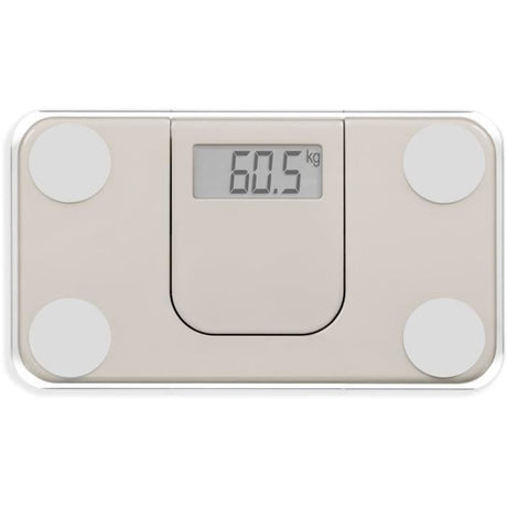 Mini pese-personne électronique - LIVOO - DOM532C - Max 180 kg - LCD - Verre trempé - Marche arret automatique - Creme