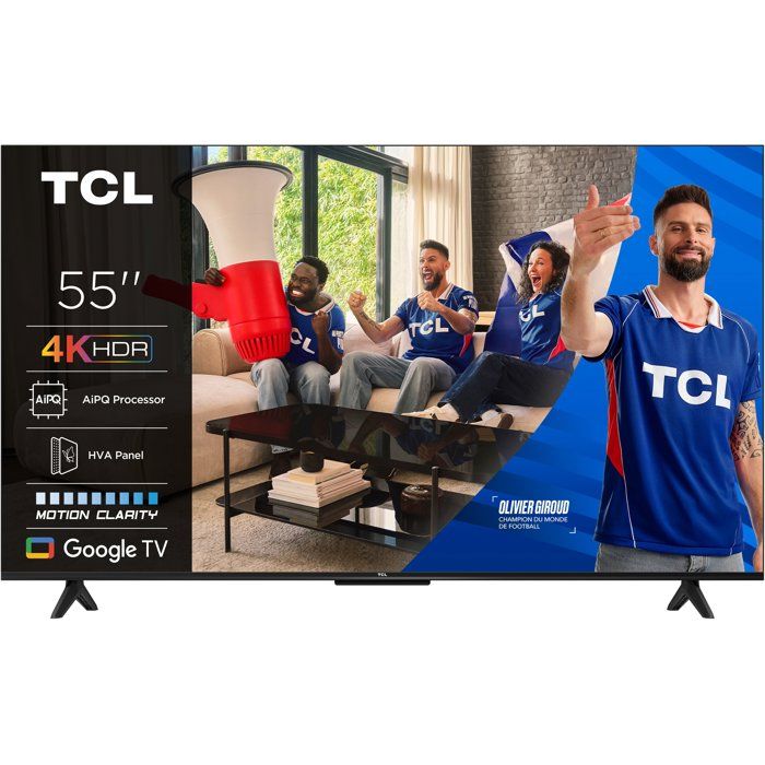 TCL 55P6K - TV LED 55 (139 cm) - 4K UHD 3840x2160 - HDR10+ - Google TV  - 3xHDMI 2.1 - WiFi