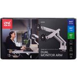 Support moniteur - ONE FOR ALL - Dynamic - Vesa 100 - Double Bras - 13 a 35'' - Blanc
