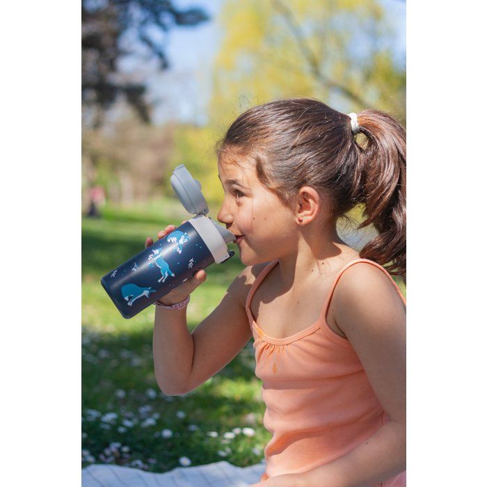 Gourde isotherme a bec verseur - MONBENTO - Enfants - Bouchon ouverture rapide - Pop Wolf
