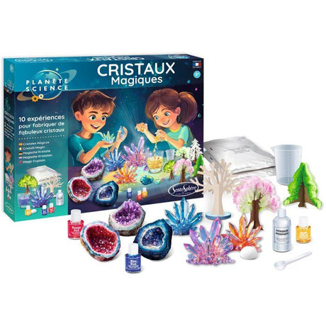 Cristaux Magiques - SENTOSPHERE - Collection de minéraux - 10 expériences - Cristallisation - Des 8 ans