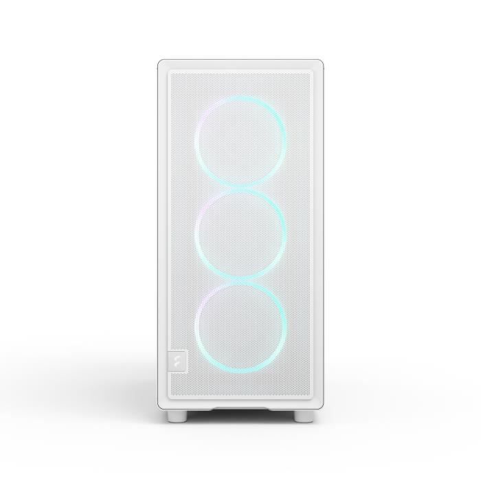 Boîtier PC - Fractal Design - FD-C-EPO1A-05 - Blanc - Verre trempé - Éclairage RGB - 3 ventilateurs inclus