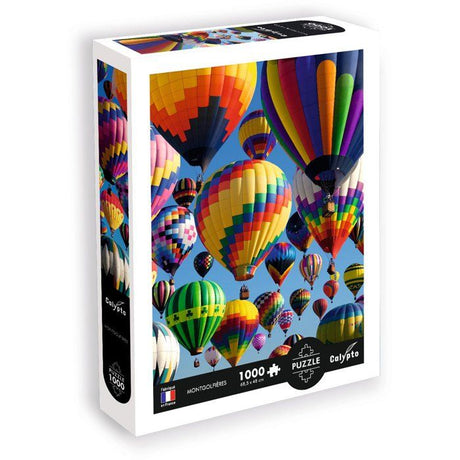 Puzzle - SENTOSPHERE - Calypto - 1000 pieces - Montgolfieres - Toucher soyeux - Des 9 ans