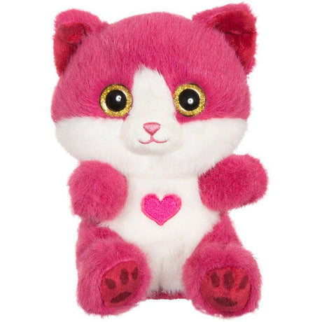 Peluche Cutydoo Love Chat - GIPSY TOYS - 13 cm - Rose framboise