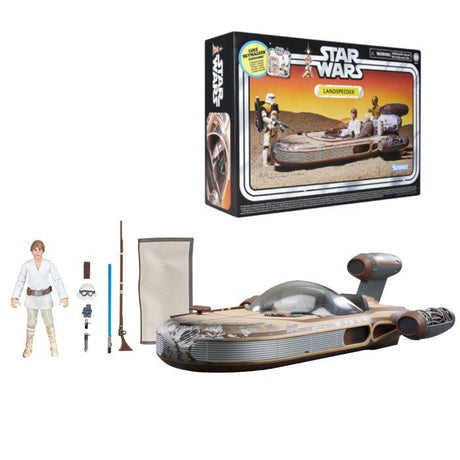Star Wars Landspeeder de Luke Skywalker, figurine de 9,5 cm et véhicule de collection, The Vintage Collection Star Wars : Un nouvel
