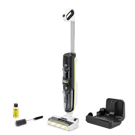 Aspirateur Balai Laveur sans fil Karcher FCV 4 Dry - Eau et Poussieres - 200 m˛ - aspire lave et seche - station de séchage comprise