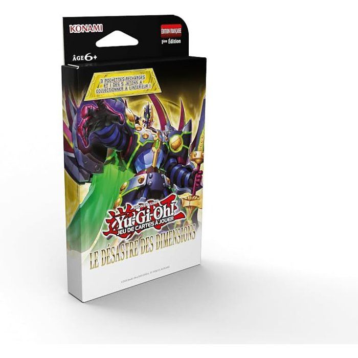 Pack de 3 boosters - KONAMI - Yu-Gi-Oh! - Le Désastre des Dimensions - 28 cartes dont 1 carte jeton exclusive - Des 6 ans