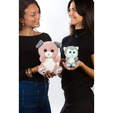 Peluche - Peluche Chien SPOT Cutydoos rose poudré et gris – 23 cm