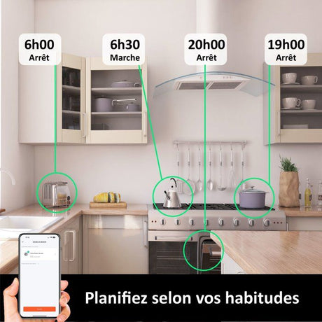 Prise encastrée connectée intérieure - KYF - Wifi - Avec compteur d'énergie