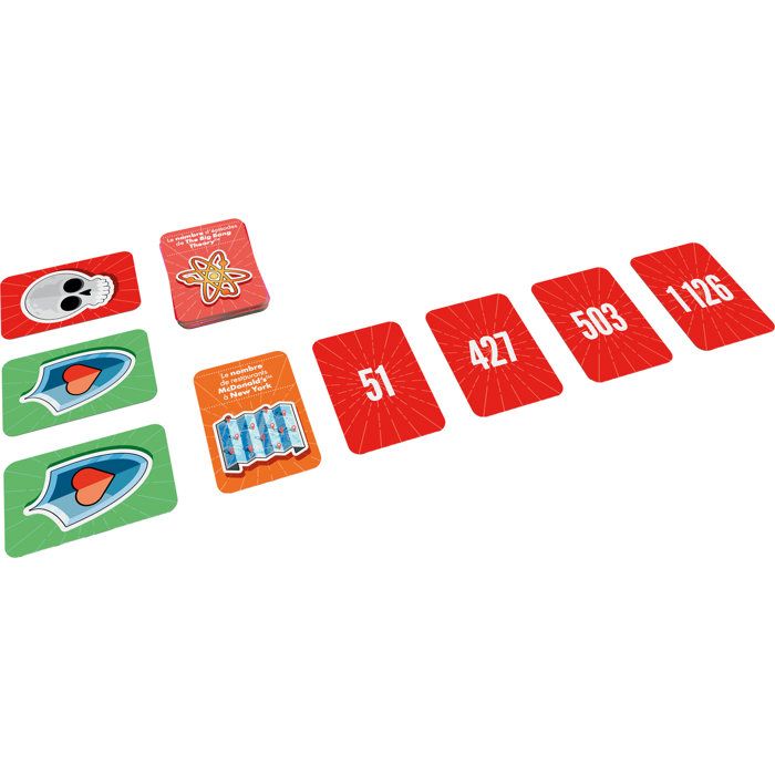 Jeu de société - ASMODEE - The Line Rouge - Jeu de devinettes moderne - Format portable - 174 cartes