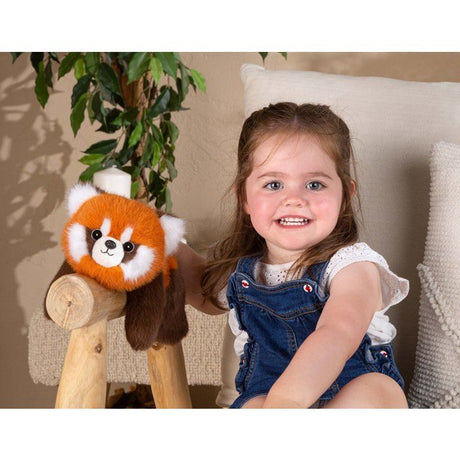 Peluche Floppy Choopy Panda roux - GIPSY TOYS - 22 cm - Orange / Marron / Blanc