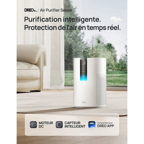 Ionisateur - DREO - Macro AP605S - Renouvellement de l'air jusqu'a  73 m˛/h - Ultra-silencieux - Minuterie - Verouillage enfant