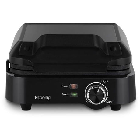 Gaufrier compact - HKoeNIG - GFX420 - 1200 W - Température réglable - Noir