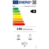 Réfrigérateur combiné - BEKO Série bPro 500 - B7RCNE367HG - 2 portes - 316 L - Classe B - 59,5 x 66,3 x 186,5 cm - Manhattan Grey