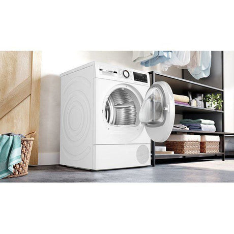 Seche-linge pompe a chaleur BOSCH Série 6 WQG24502FR - 8 kg - Induction - L60 cm - Classe C - Blanc