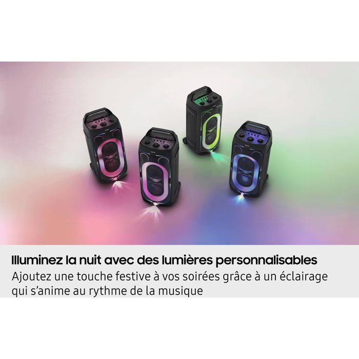 Enceinte - SAMSUNG - MX ST50F/XE - 240 W - Effets lumineux - Bluetooth - Batterie 18h - Roues intégrées - Noir