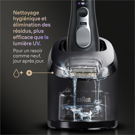 Rasoir électrique - BRAUN - Série 9 9660cc - 60 min - Étanche - Noir