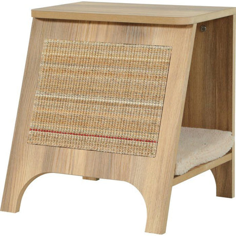 Console pour chat 3-en-1 - ZOLUX - Griffoir sisal, couchage et table d'appoint - 43,5 cm - Boréal - Beige