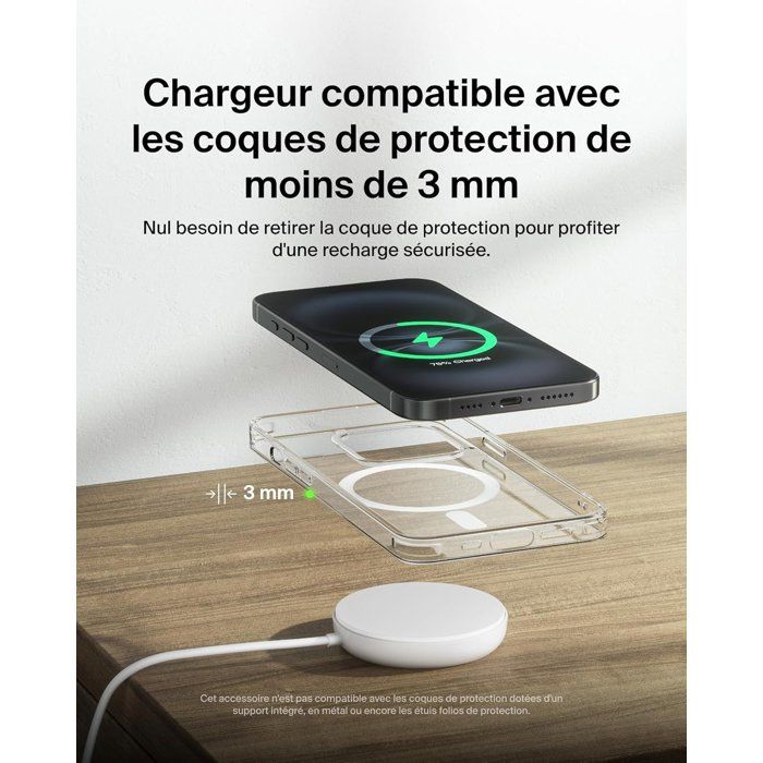 Pad de recharge - BELKIN - USB-C - 15 W - Blanc