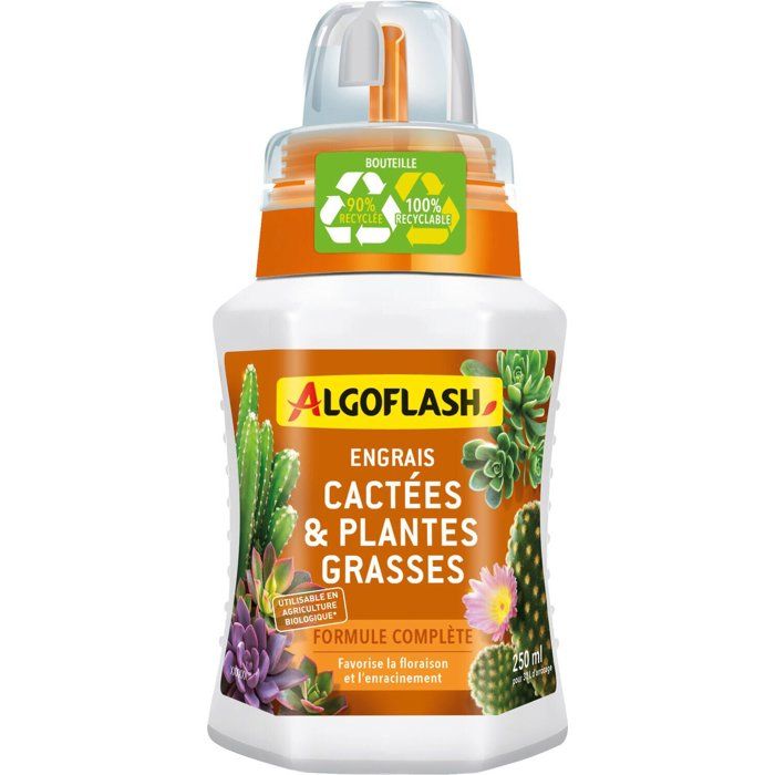 Engrais cactées & plantes grasses - ALGOFLASH - 250 ml - UAB