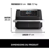 Friteuse sans huile NINJA - Foodi Max Dual Zone AF550EU - Capacité 6,6L - 2470W - Noir
