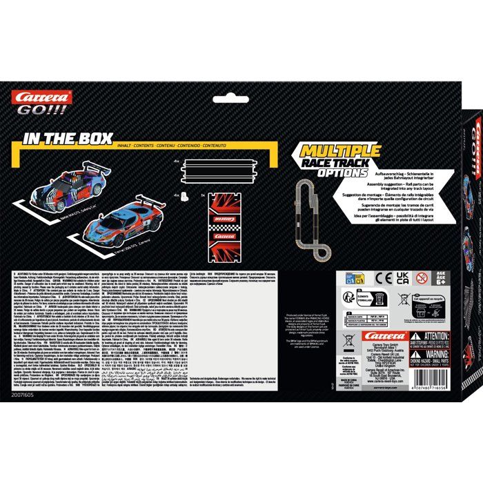 Kit d'extension circuit et voitures - CARRERA GO!!! - Extension set  2 - 2 voitures GT Racer - Échelle 1:43 - Des 6 ans