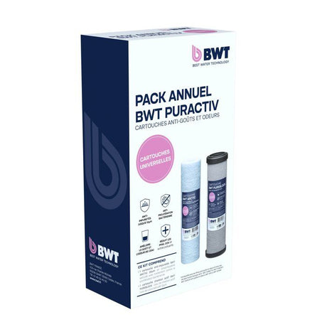 Pack cartouches - BWT - ARCTIC 20 µm + PUREBLOCK 10 µm - Charbon actif - Filtration impuretés