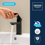 Mitigeur de lavabo - GROHE DICE - Taille S - Clic-clac - Noir mat