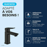 Mitigeur de lavabo - GROHE DICE - Taille S - Clic-clac - Noir mat