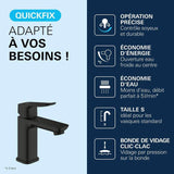 Mitigeur de lavabo - GROHE DICE - Taille S - Cartouche Ch3 & vidage clic-clac - Noir mat