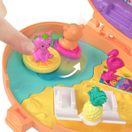 Coffret Polly Pocket - MATTEL - JKC79 - Peluche amovible - Hamac oscillant - Porte-clé transportable