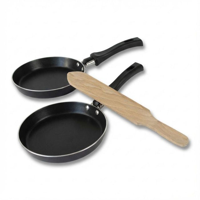 Set 2 mini crepieres - ELO - Ř 14 cm - 1 spatule Jewel de Luxe