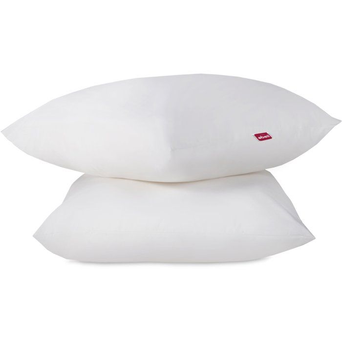 ABEIL Lot de 2 Oreillers DOUBLE CONFORT 100% Coton 60x60cm