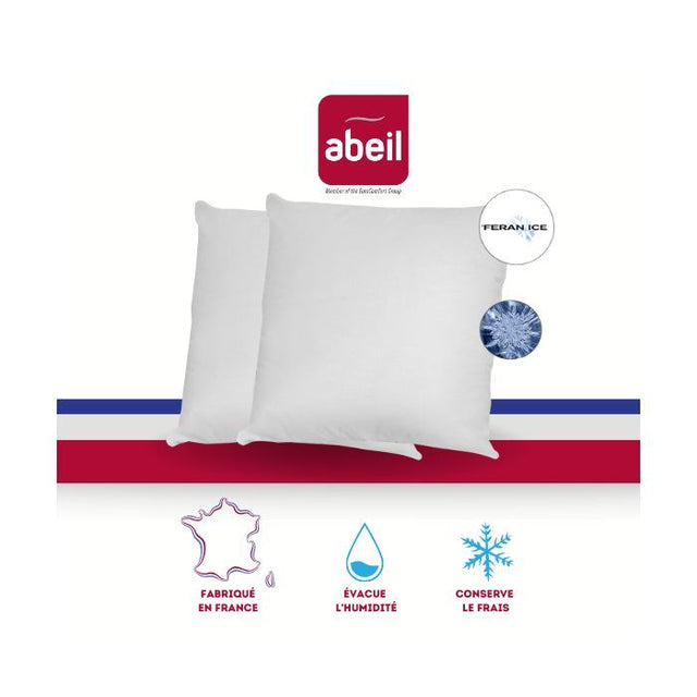 ABEIL Lot de 2 Oreillers moelleux ICEBERG 60x60cm
