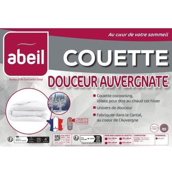 Couette chaude 400gr/m˛ Douceur Auvergnate - 200 x 200 cm - 2 personnes - ABEIL