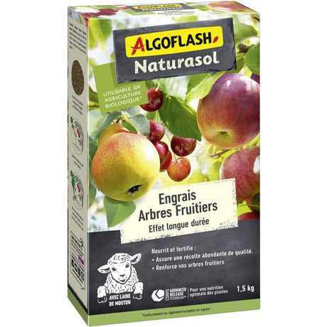 Engrais arbres fruitiers - ALGOFLASH NATURASOL - Longue durée - 1,5 kg - UAB