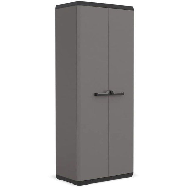 Armoire de rangement utilitaire Piů - KETER - 3 tablettes réglables - Gris anthracite et noir