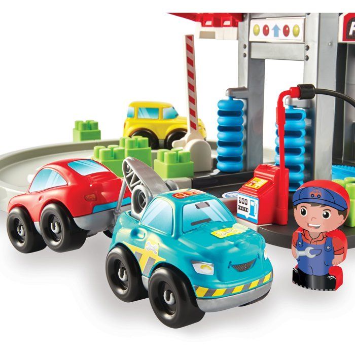 Garage - ECOIFFIER - Garage Abrick - Deux voitures - Dépanneuse - Jouet pour enfant