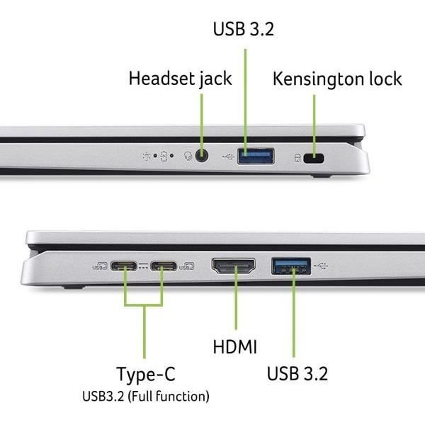 PC Portable ACER Aspire Go 14 : Win 11 - 14'' WUXGA IPS - Intel Core i5-13420H - RAM 16Go - 512Go SSD